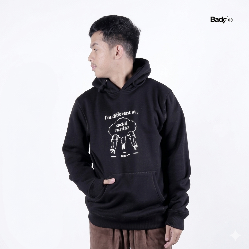 Sweater Pullover Hoodie Act Black - Image 6