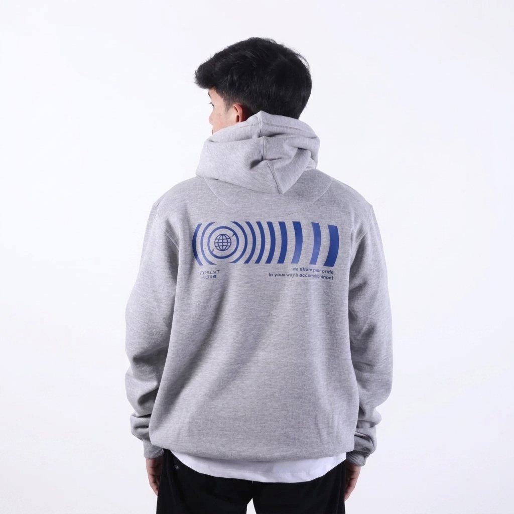 Sweater Pullover Hoodie CIRCLE LOG Misty - Image 8
