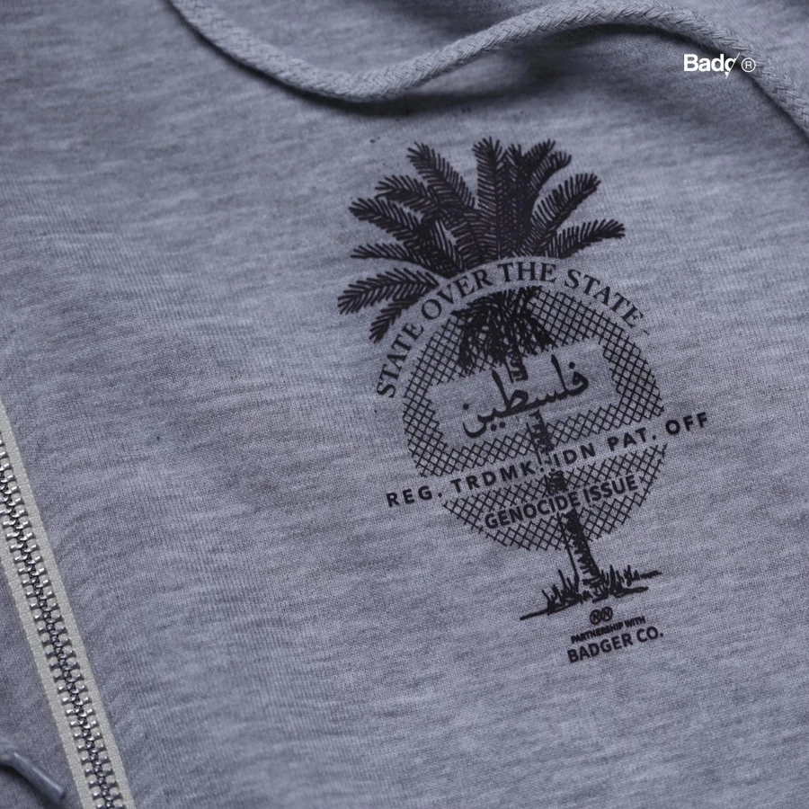 Sweater Zipper Hoodie Palestine SOTT Misty - Image 3